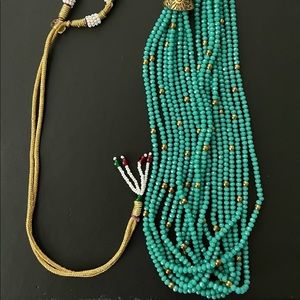 Turquoise green necklace